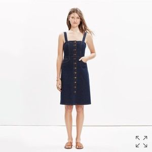 Denim overall dress in Matilda Wash
